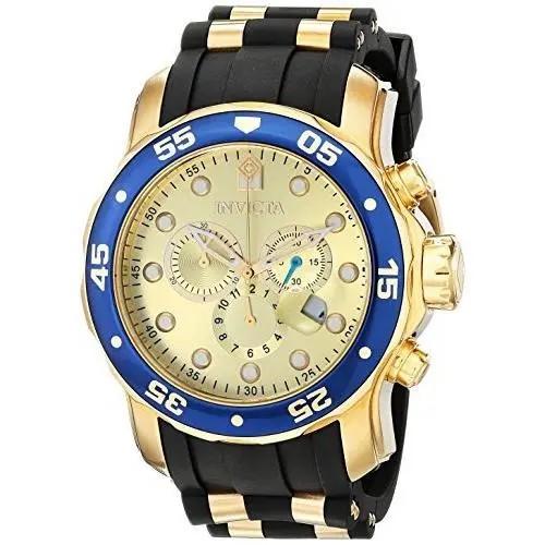 Men`s 17881 Pro Diver Analog Display Swiss Quartz Black Watch by Invicta