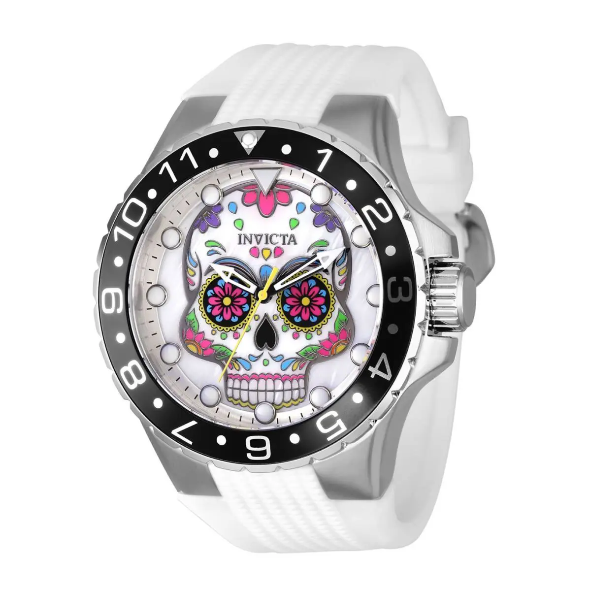 Watch Invicta 36853 Aviator Men 50 Stainless Steel - Dial: Steel, Band: white
