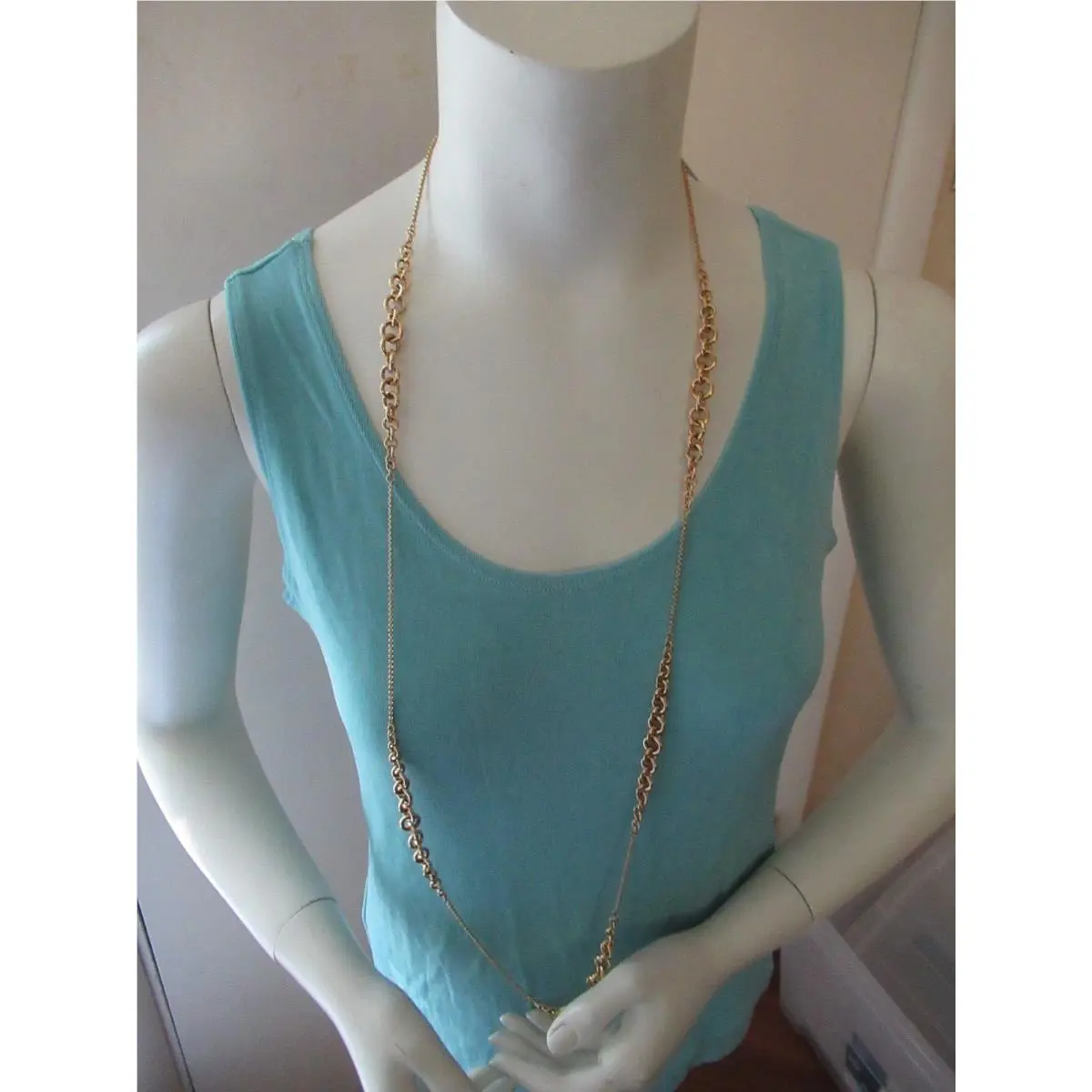 Michael Kors Holiday Lux Gold Tone Chain Link Necklace- MKJ6042710-$145