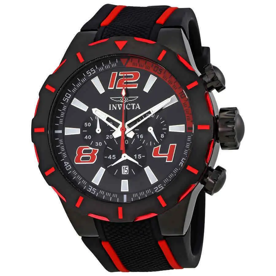 Invicta S1 Rally Overdrive Men`s Watch - 52mm - Black / Red 20109