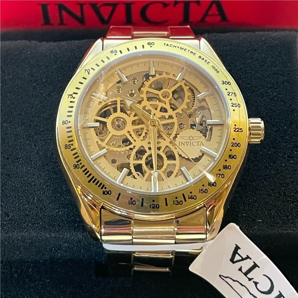 Invicta Objet D Art Automatic Men`s Watch w/ Skeleton Dial - 43mm Gold 49501