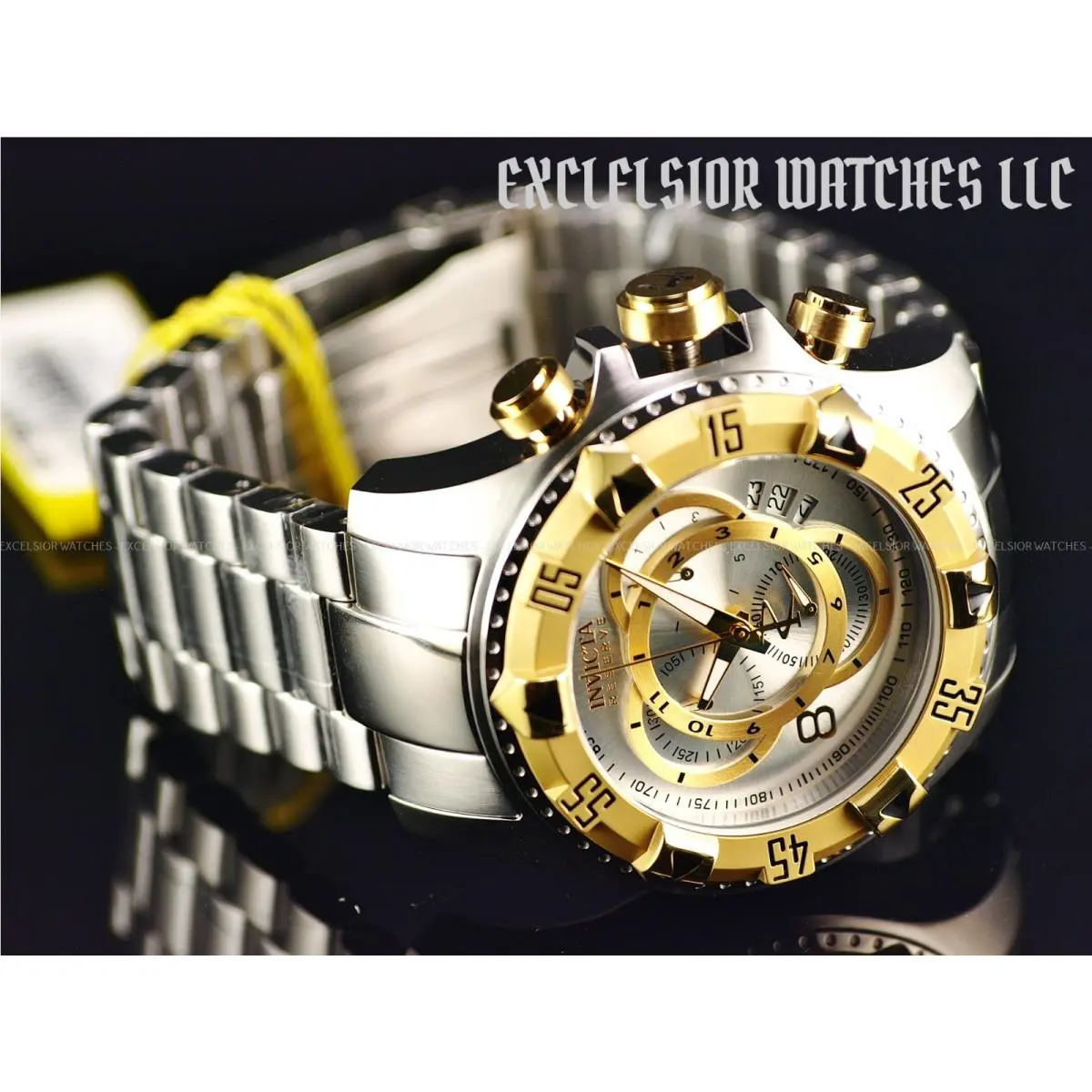 Invicta Men`s 52mm Reserve Excursion Touring Swiss Chronograph TT SS Watch