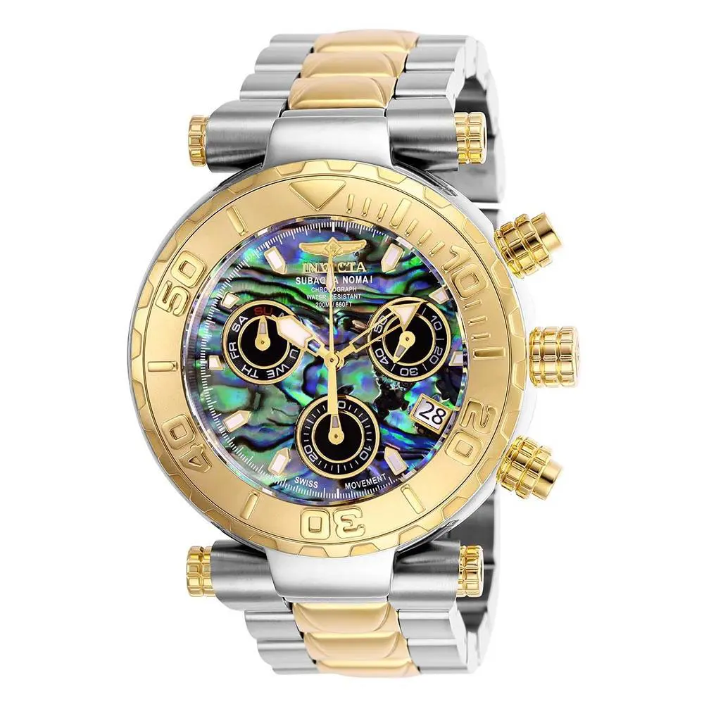 Invicta Subaqua Swiss Ronda Z60 Caliber Watch w/ Abalone Dial - 47mm Gold 25801