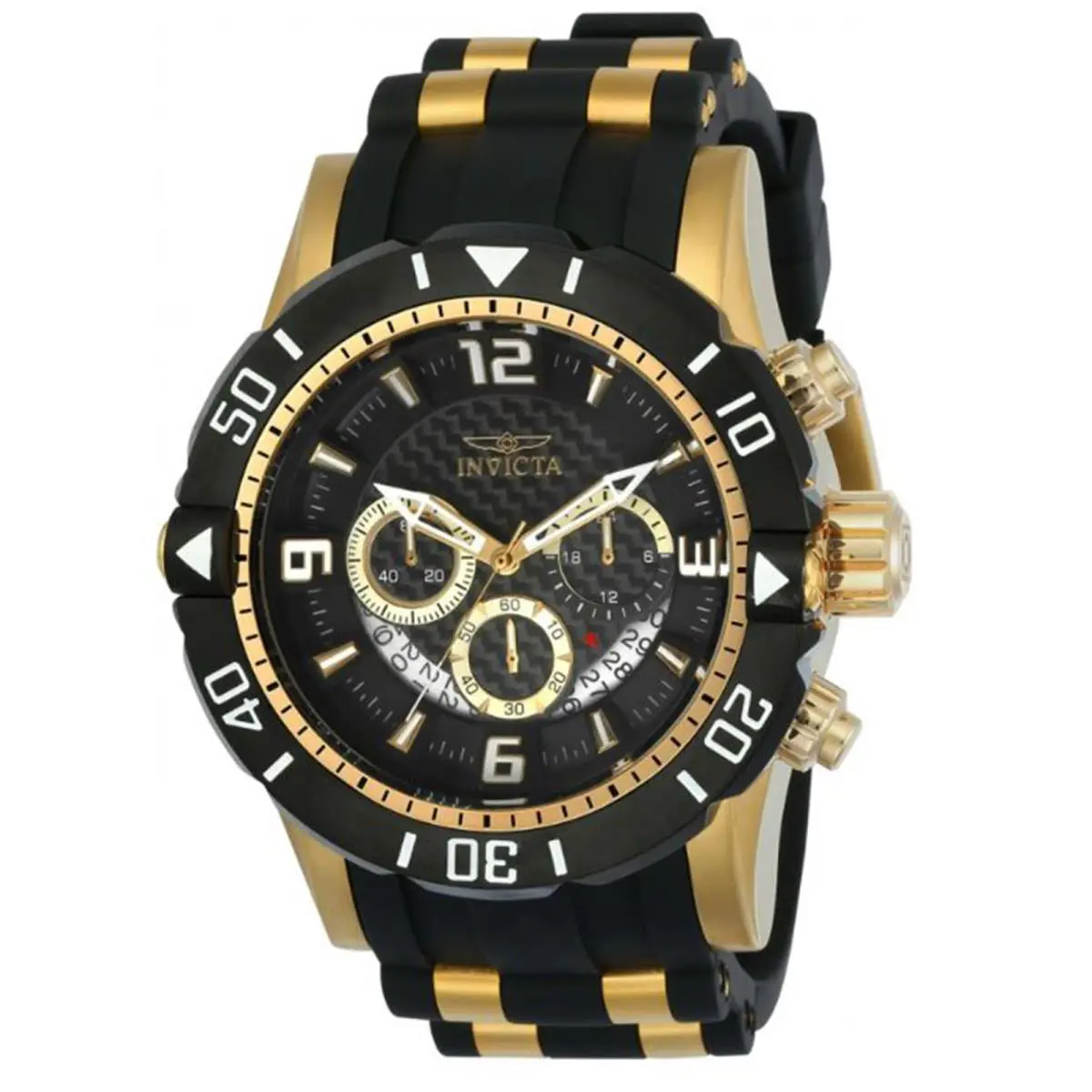 Men`s `pro Diver` Quartz Stainless Steel and Polyurethane Diving Watch by Invicta