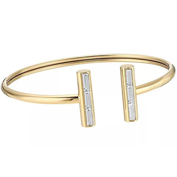 Michael Kors Black Tie Affair Baguette Crystal Gold Tone Bracelet