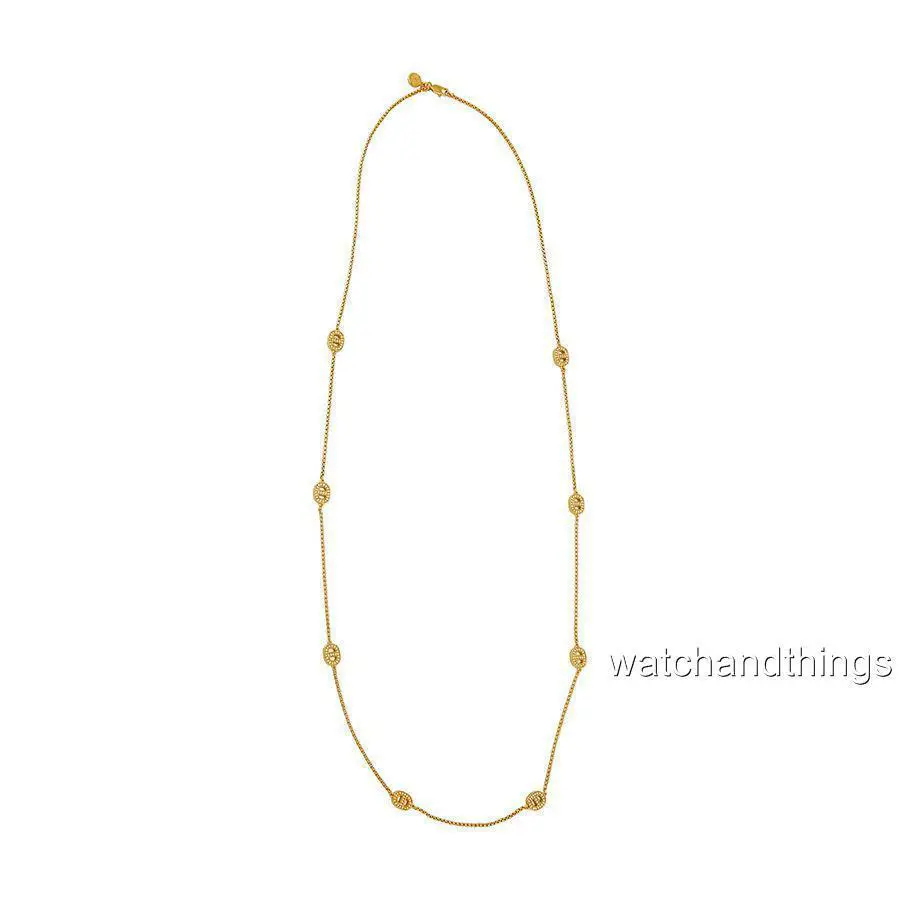 Michael Kors Goldtone Crystal Maritime Link Station Necklace MKJ3990710