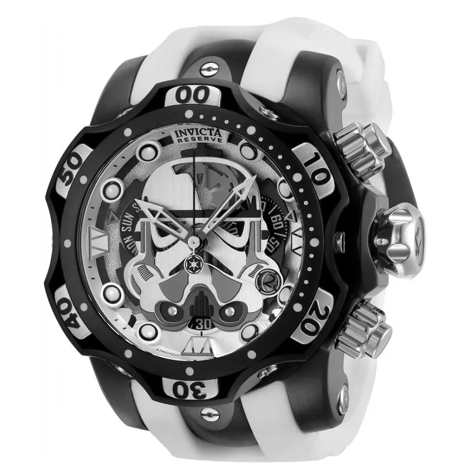 Invicta Star Wars Stormtrooper Men`s 52mm Limited Ed Swiss Chrono Watch 35360
