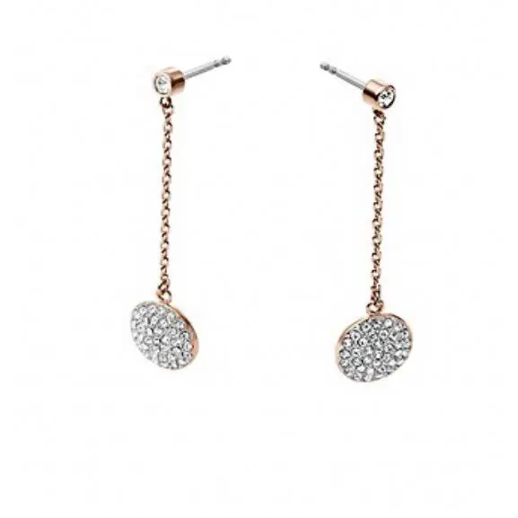 Michael Kors Women`s Brilliance Statement Rose Gold Earrings Crystals MKJ3899791