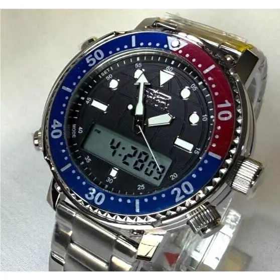 48371 Pro Diver Mens 47mm Lcd/ Quartz Analog Pepsi Bezel Stainless Watch by Invicta