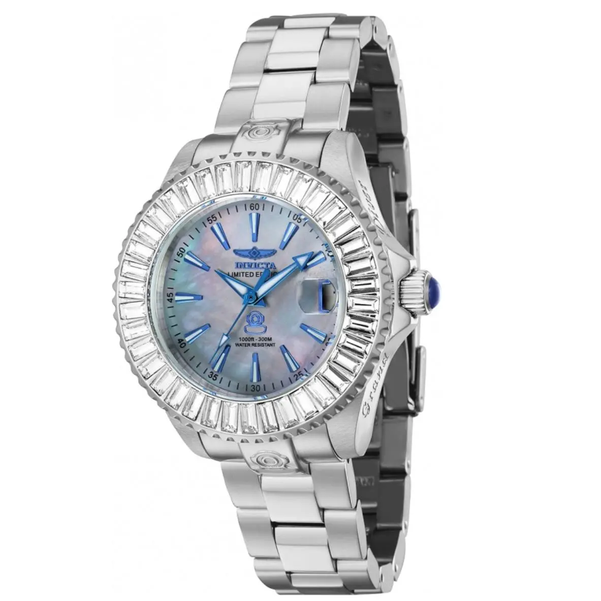 Invicta Pro Diver Women`s 38mm Automatic Blue Mop Limited Edition Watch 44317