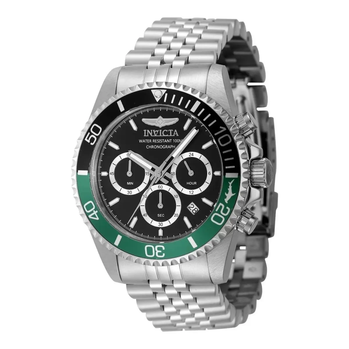 48380 Quartz Watch Black Dial Stainless Steel 43mm Men by Invicta