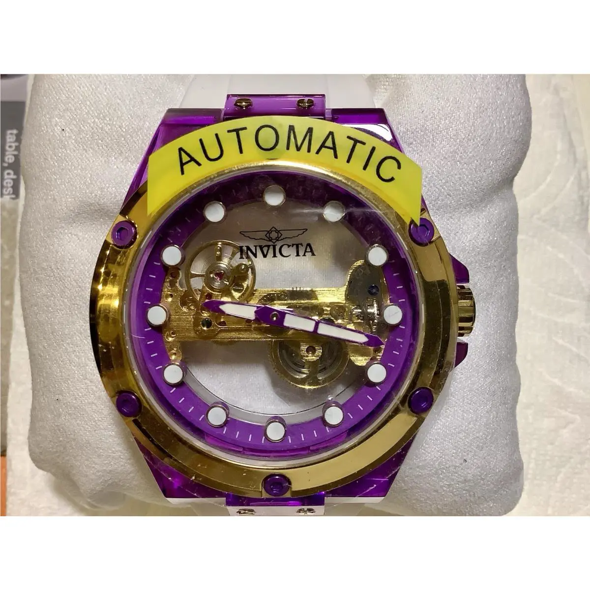 Invicta Men`s Mechanical Speedway Watch Skeleton Purple 48mm 44397