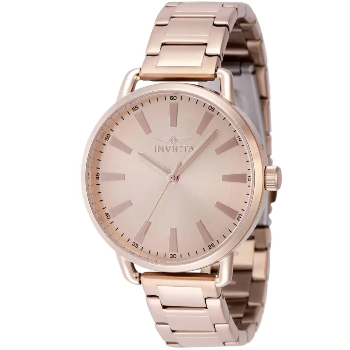Invicta Women`s Watch Wildflower Quartz Rose Gold Tone Dial Steel Bracelet 48330