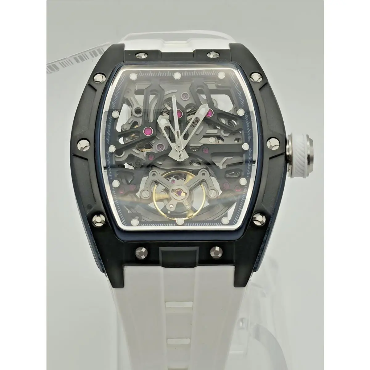 Invicta S1 Rally Orberus 49030 Automatic Skeleton Dial Mens Watch 44mm White