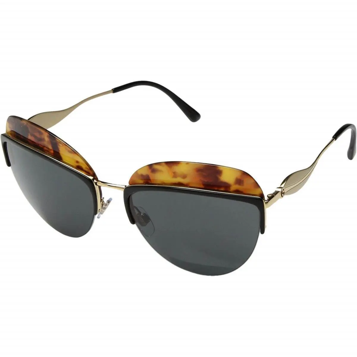 Giorgio Armani Men`s 0AR6061 3021/87 Top Black/yellow Havana/grey Sunglasses - Frame: Top Black/Yellow Havana