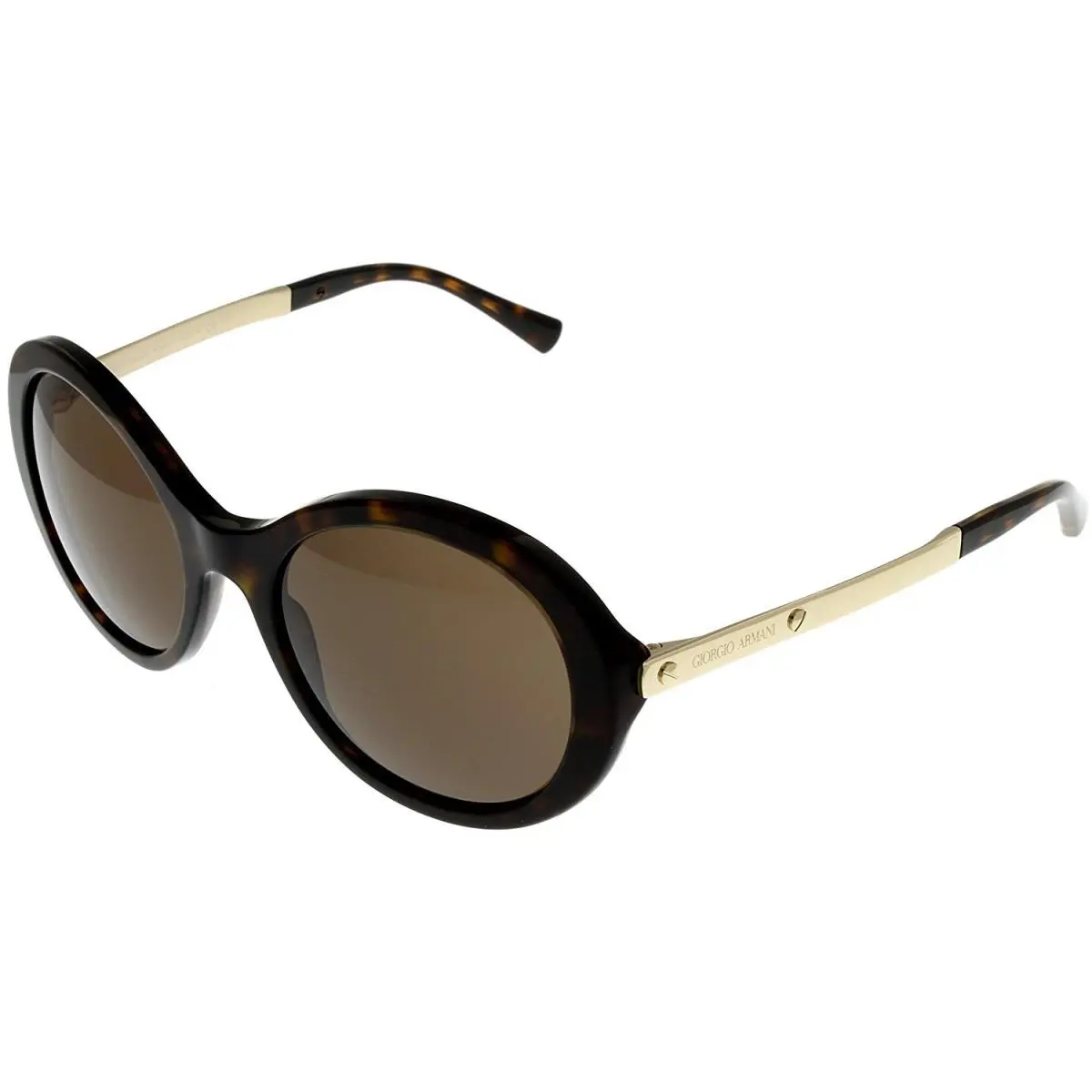Giorgio Armani Sunglasses Women Brown Havana AR8012 502673 Round Fashion