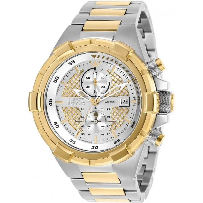 Invicta Aviator Chronograph Quartz Silver Dial Men`s Watch 28120