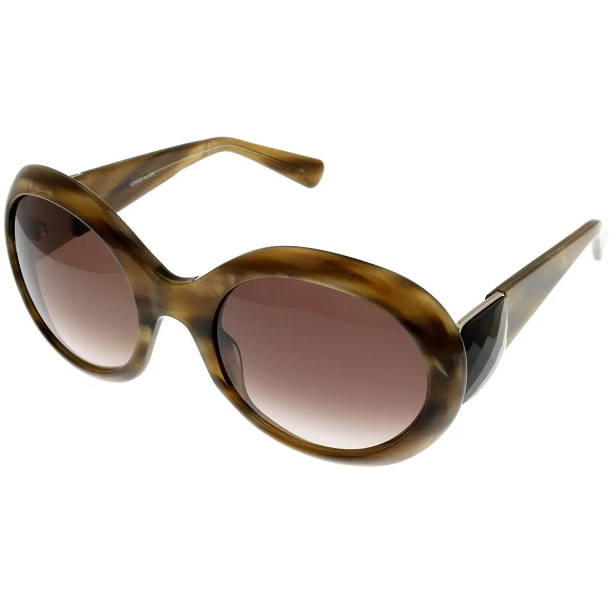 Giorgio Armani Sunglasses Women GA 558/S Qlv 02 Brown Gold Shell Round
