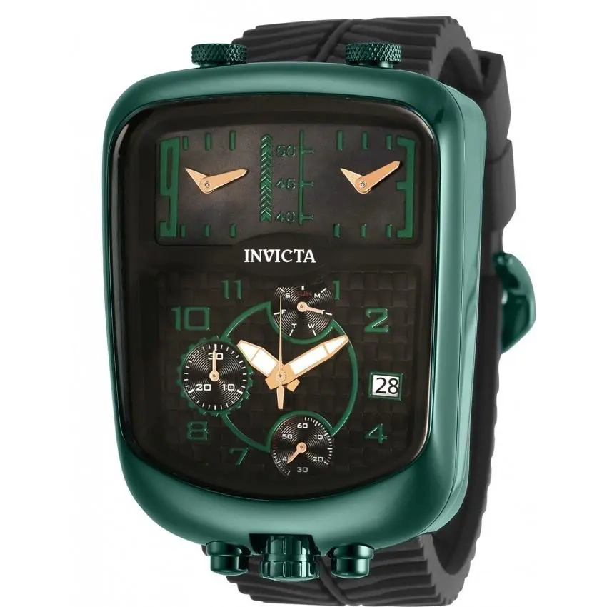 Invicta 29707 Men`s 42mm S1 Rally Dakar Chronozone Green Case Triple Time Watch