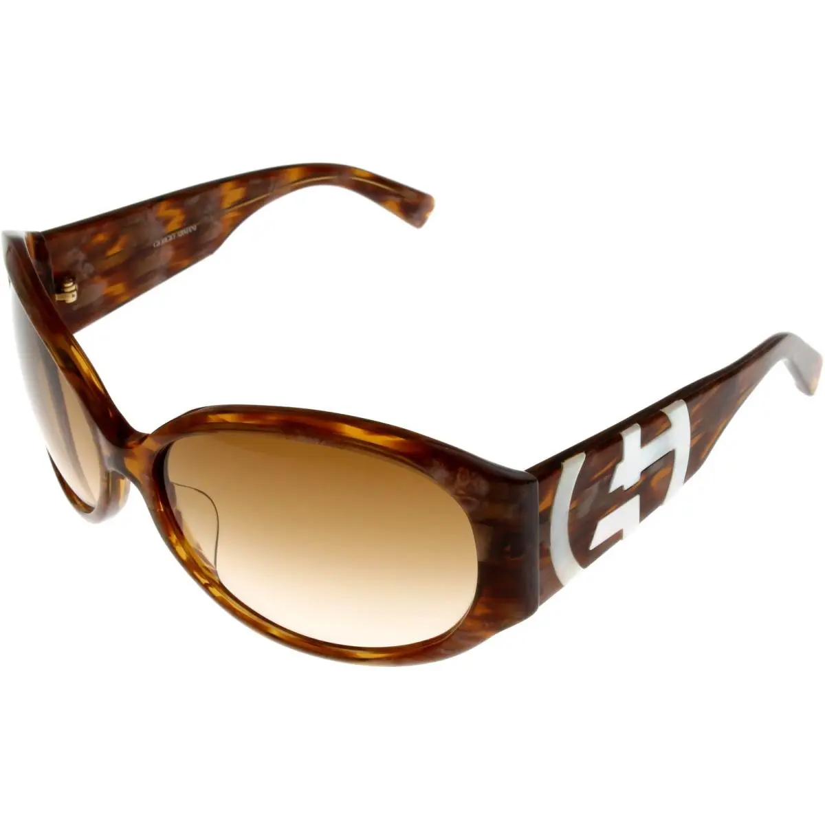 Giorgio Armani Sunglasses Women Pale Brown Marbled Rectangular GA495 Prtid