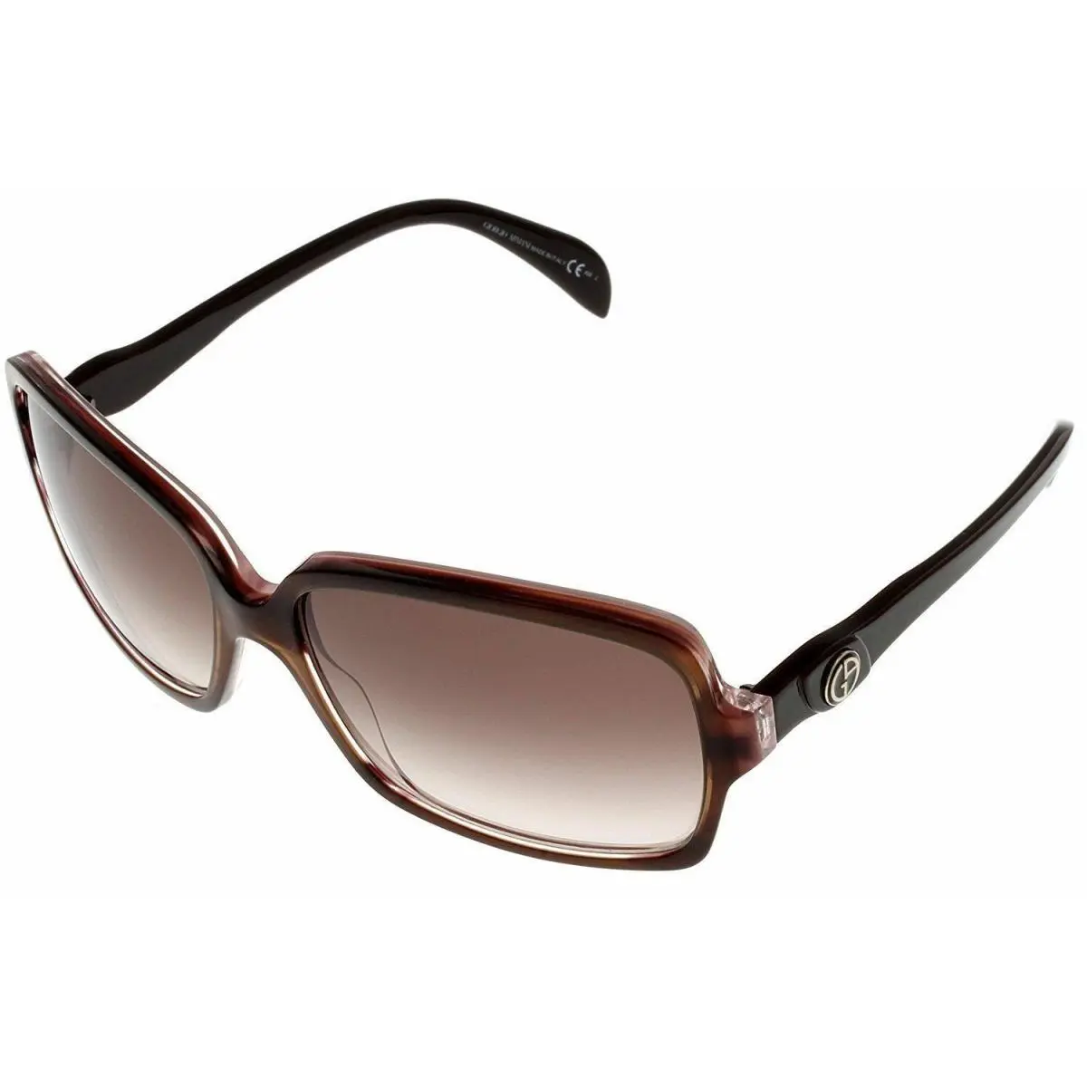 Giorgio Armani Sunglasses Unisex Brown Violet Burgundy Rectangular GA757 I6LFM