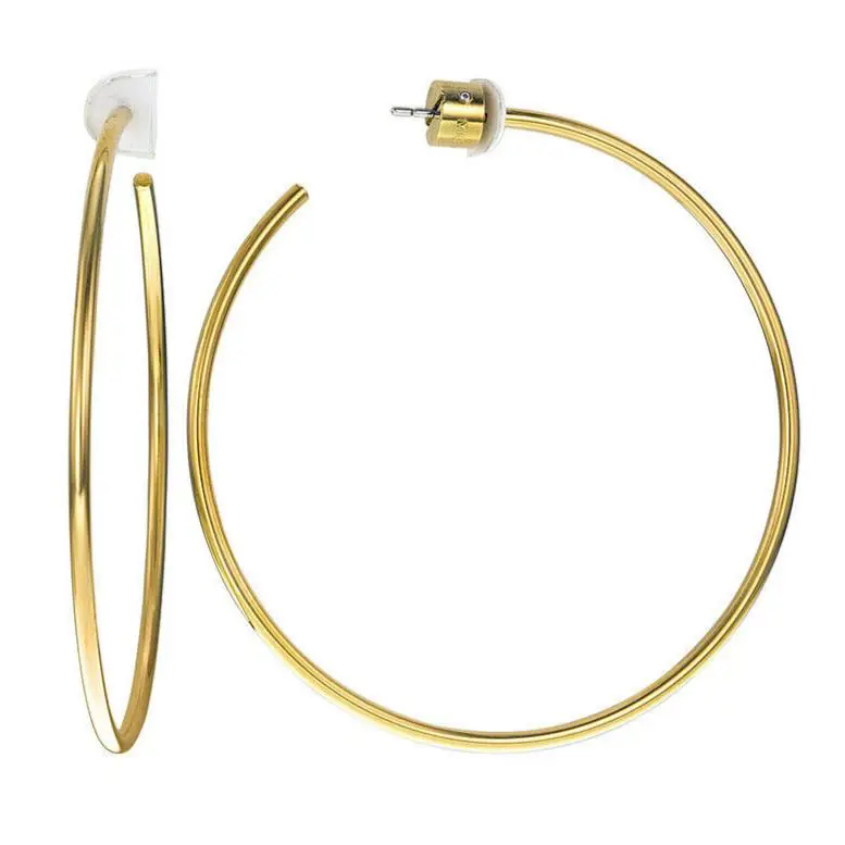 Michael Kors Outlets Hoop Earrings Yellow Gold Stainless Steel 2.5 D MKJ4161710