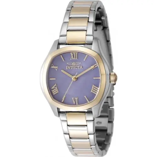 Invicta Wildflower Quartz Grey Dial Ladies Watch 48241 - Dial: Grey, Band: Two-tone (Gold and Silver-tone), Bezel: Silver-tone and Gold