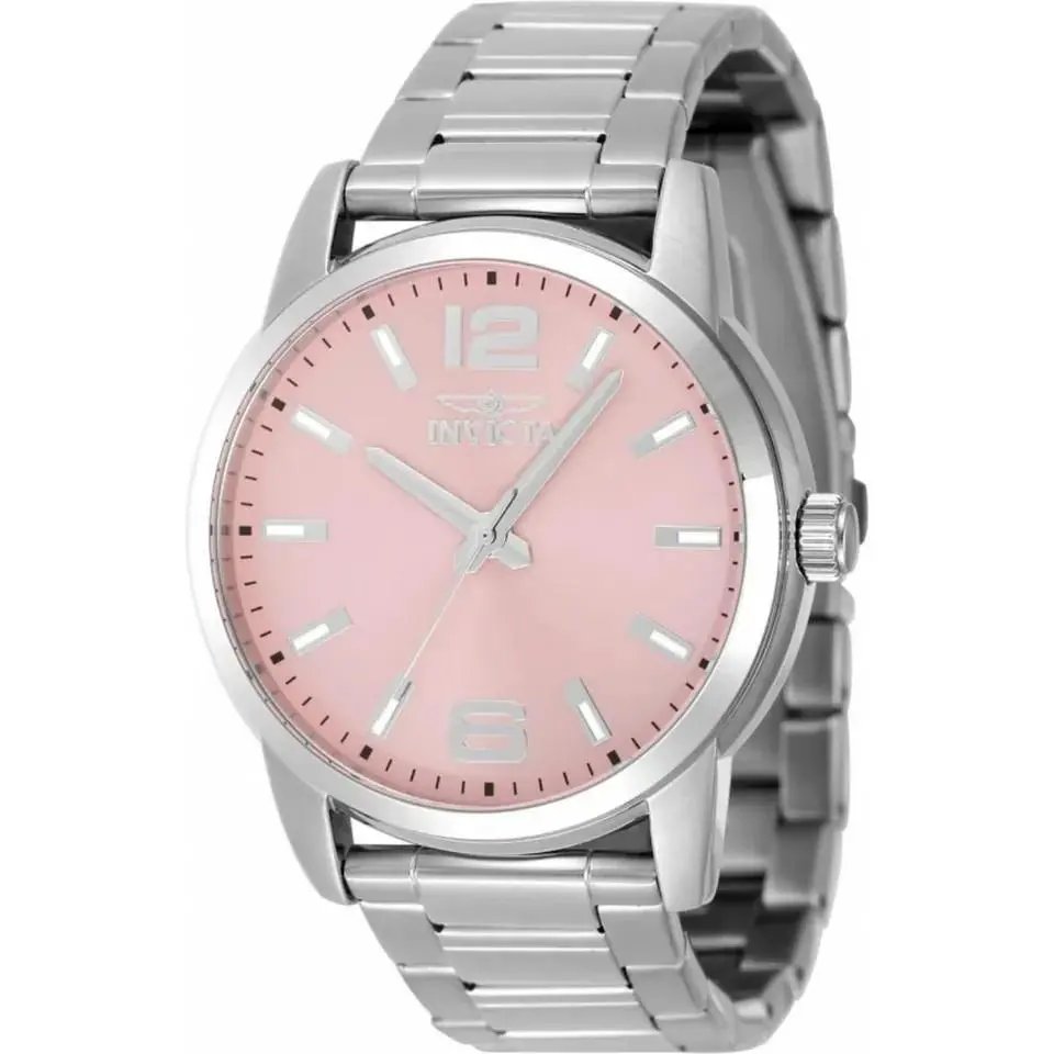 Invicta Celestial Men`s 43mm Watch Silver Stainless Steel Pink Dial 48497