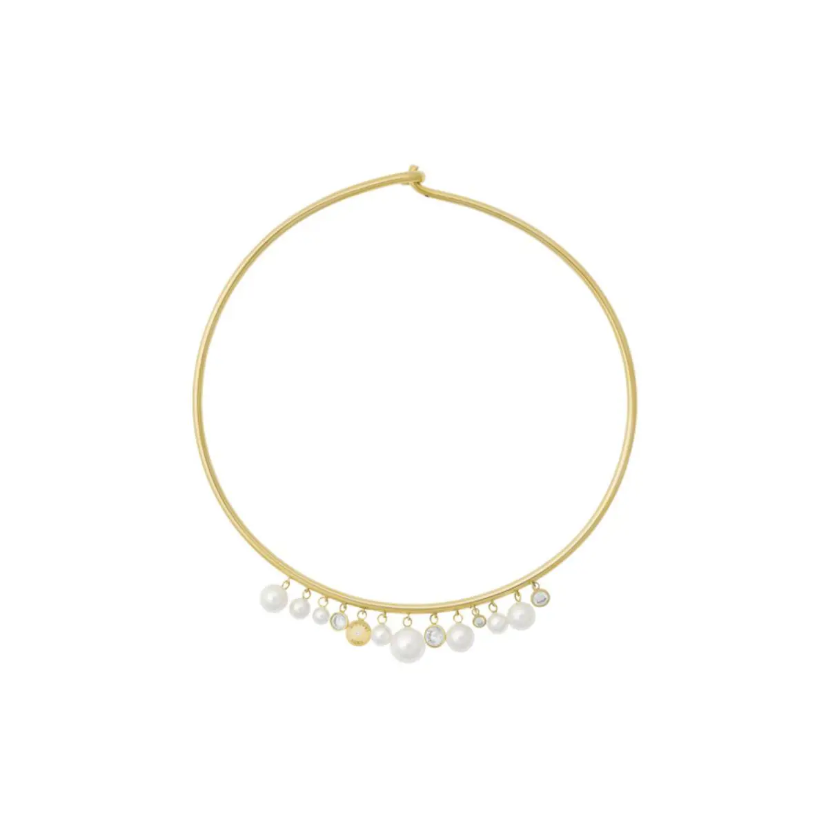 Michael Kors Simulated Pearl Collar Gold Tone Necklace Choker Orig