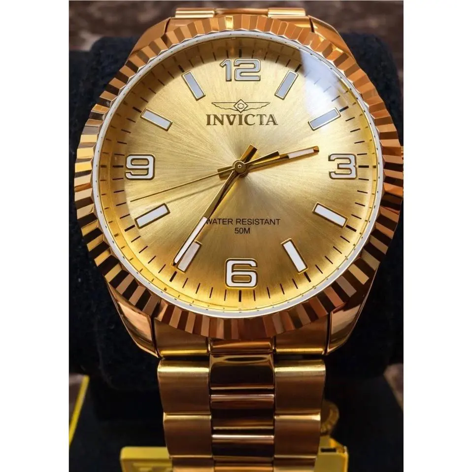 Invicta Men`s Watch Specialty Yellow Gold Stainless Steel Bracelet Quartz 47460