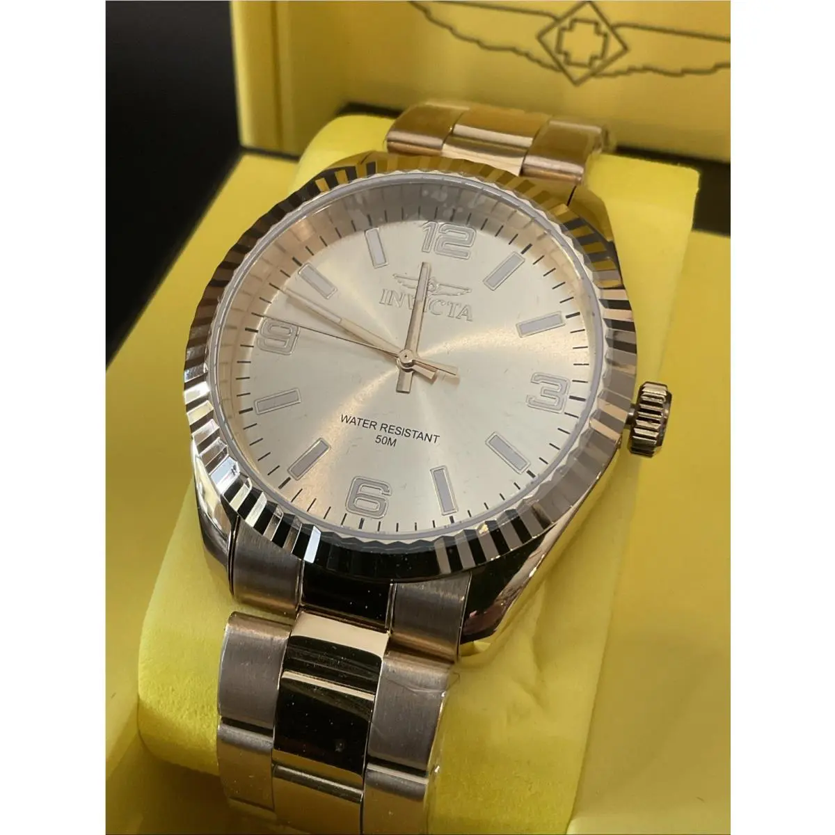Invicta Specialty Stratford Men`s 43mm Watch Triple Gold Tone Classic 47460