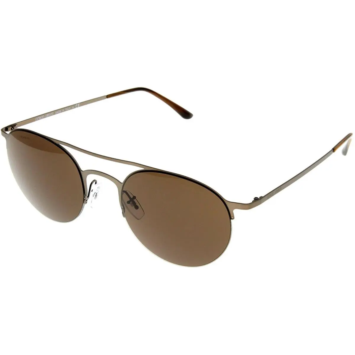 Giorgio Armani Sunglasses Unisex Matte Brushed Brown Round Pilot AR6023 305773
