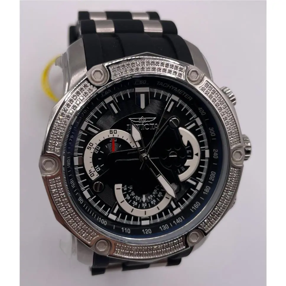 Invicta Pro Diver 0.71 Carat Diamond Men`s Watch - 50mm Steel Black 38003