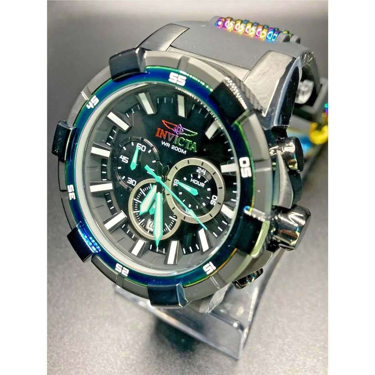 Invicta Men`s Aviator 51.5mm Stainless Steel Quart Iridescent 23691