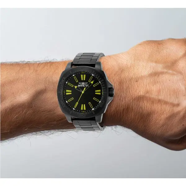Invicta Men`s Speedway 46mm Quartz Black Dial Watch Model 46314