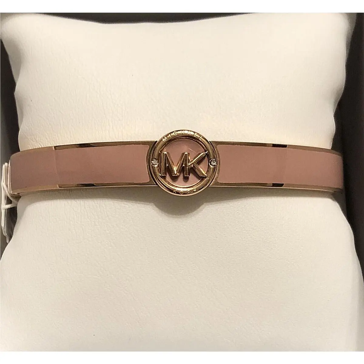 Michael Kors Haute Rose Gold-tone Mauve Enamel Wrist Bracelet