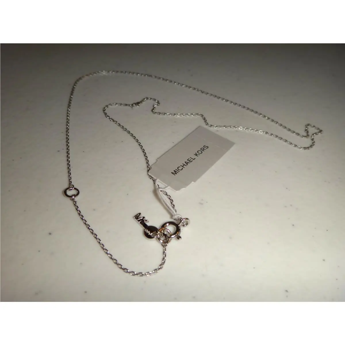 Michael Kors Custom 925 Sterling Silver Necklace w/ Key Charm MKC1109AA040 + Box