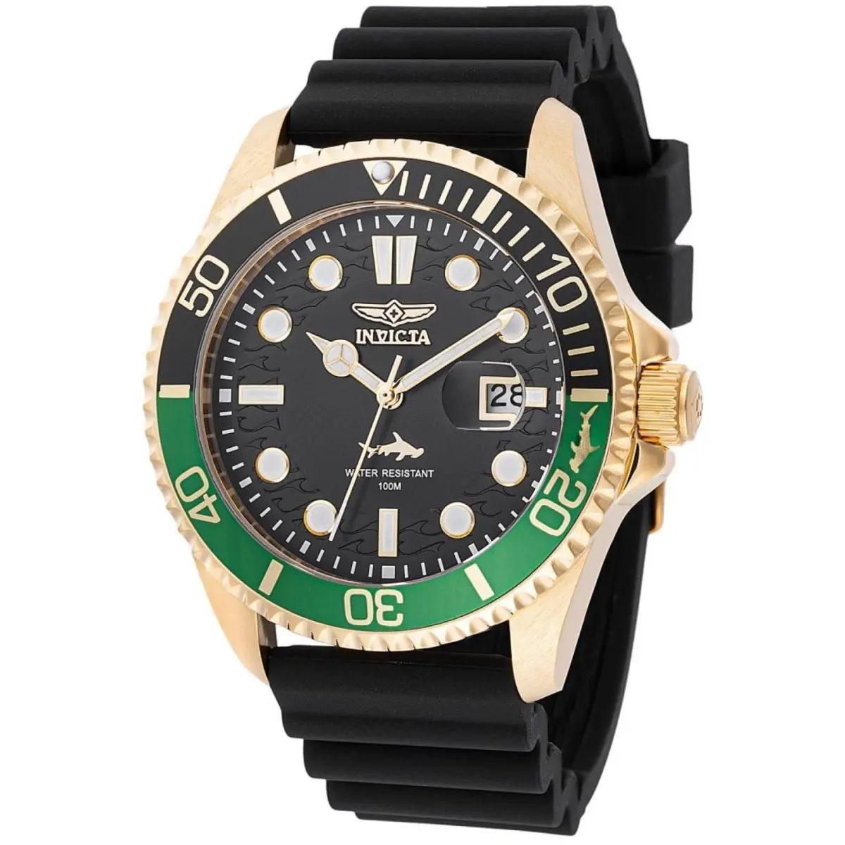 Invicta Men`s 47168 Pro Diver Quartz Multifunction Black Dial Silicone Watch