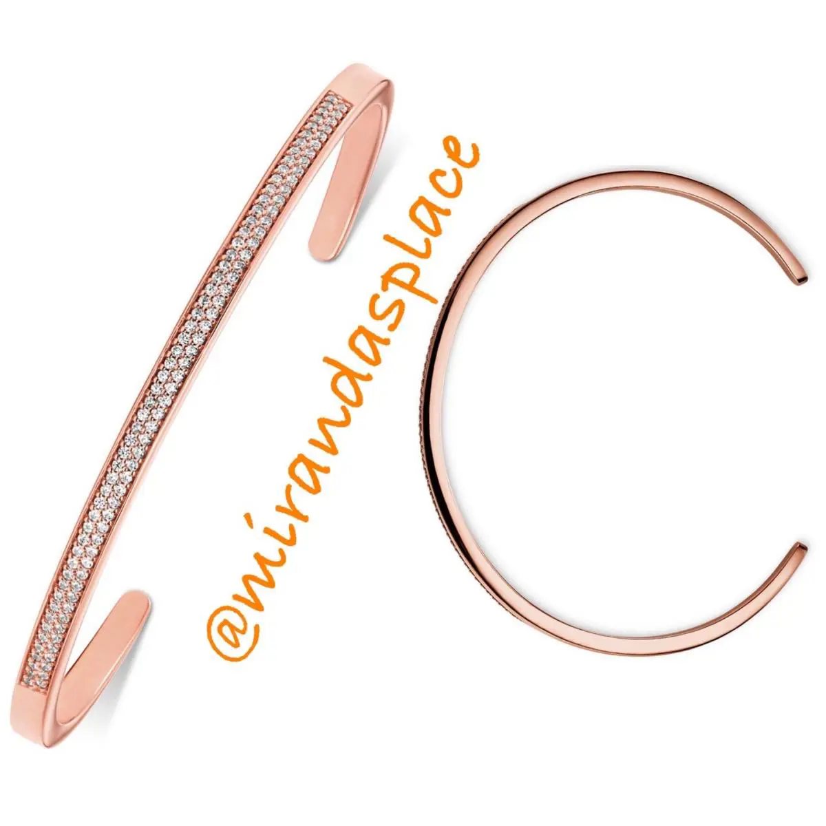 Michael Kors 14k Gold-plated Pavé Sterling-silver Rose-gold Cuff Bracelet