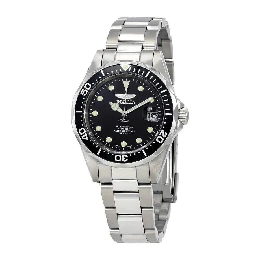 Invicta Pro Diver Black Dial Stainless Steel Men`s Watch 17046