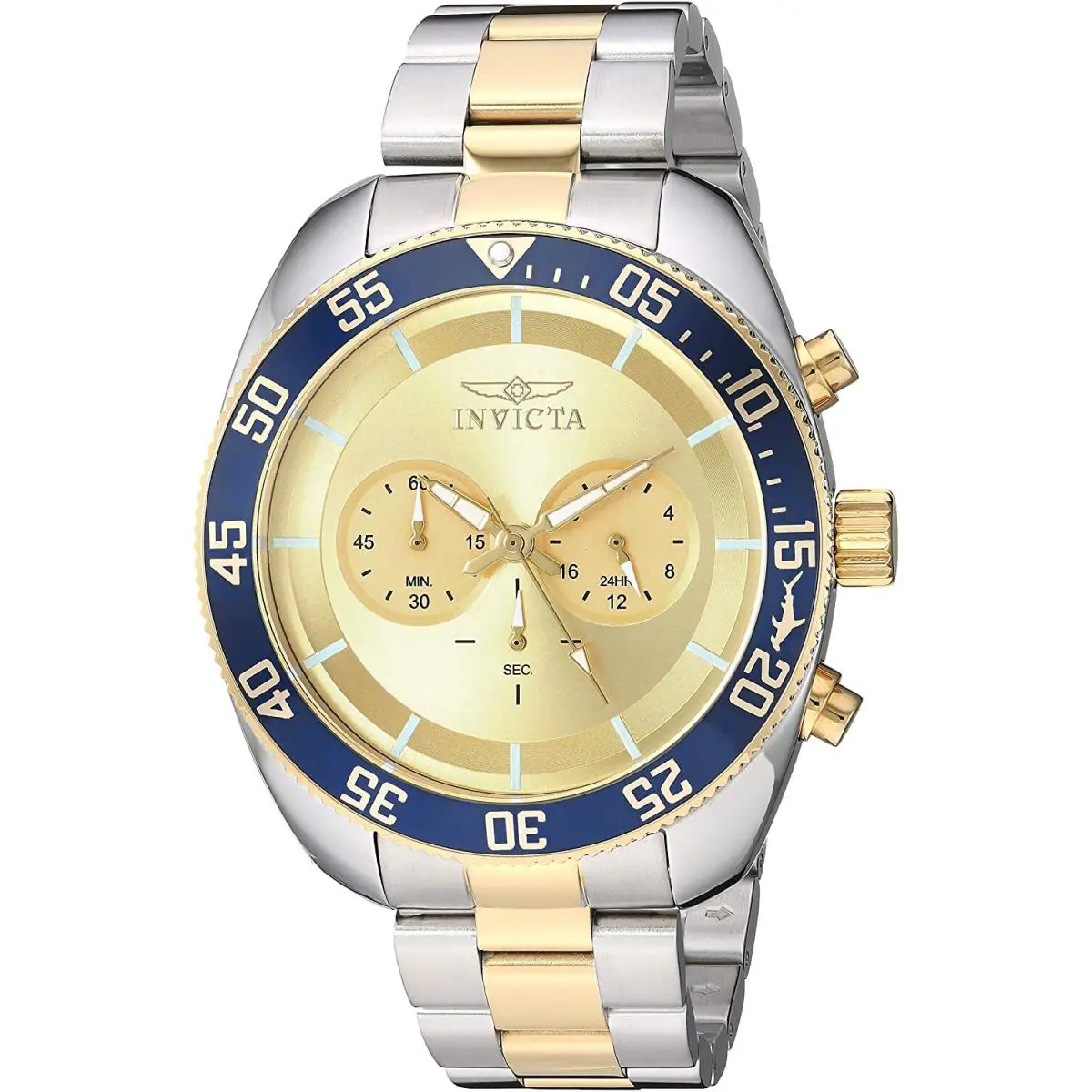 Invicta Men`s Pro Diver Quartz Stainless Steel Strap Two Tone Watch 30057