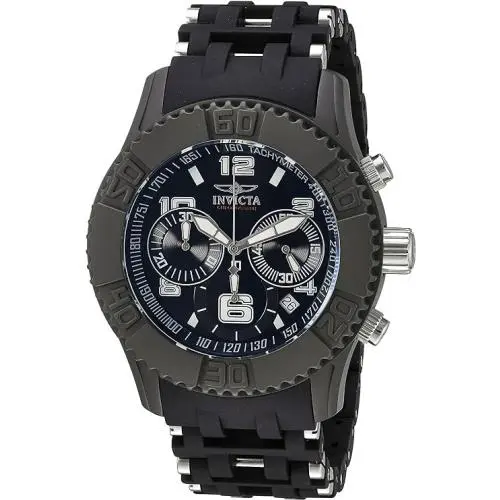 Invicta Men`s `TI-22` Quartz Titanium and Polyurethane Watch Black 22443