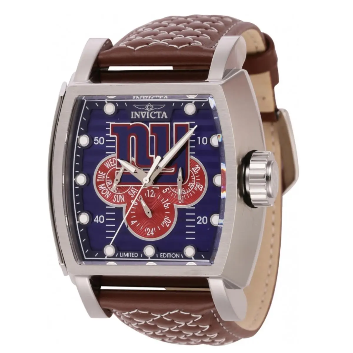 Invicta Nfl York Giants Mens 48mm Leather Quartz Limited Edition Watch 45081