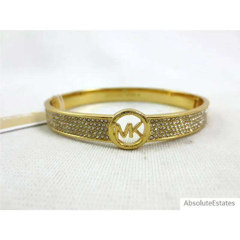 Ladies Michael Kors Gold Pave Crystal Bangle Bracelet MKJ8003710