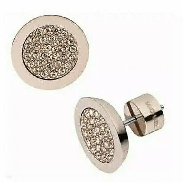 Michael Kors Brilliance Rose Gold-tone Pave Earrings MKJX2743791