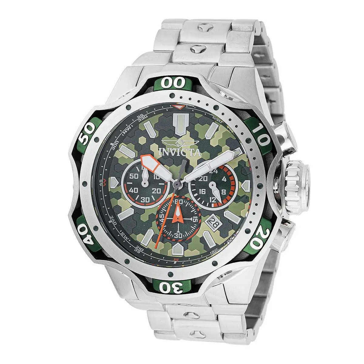 Venom Chronograph Gmt Date Quartz Men`s Watch 47755 by Invicta