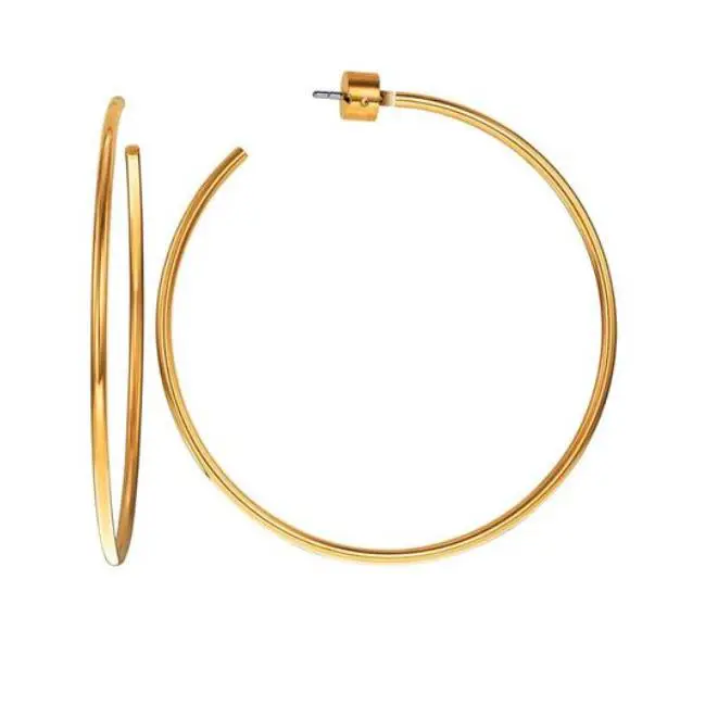 Michael Kors 1.6 Outlets Hoop Earrings Rose Gold Stainless Steel MKJ4590791