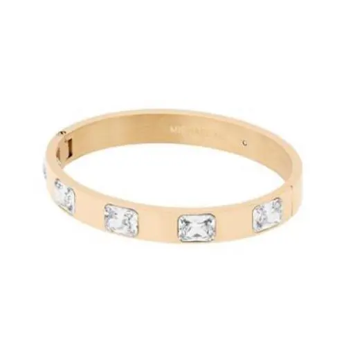 Michael Kors Bracelet Emerald Cut Crystal Bangle Gold Tone