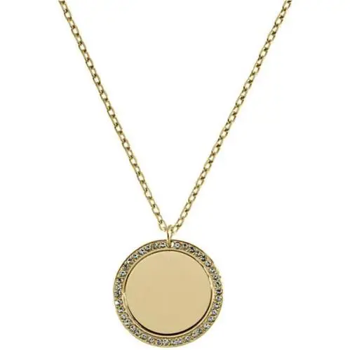 Michael Kors Gold Tone Pave Slice Pendant Necklace MKJ1984710