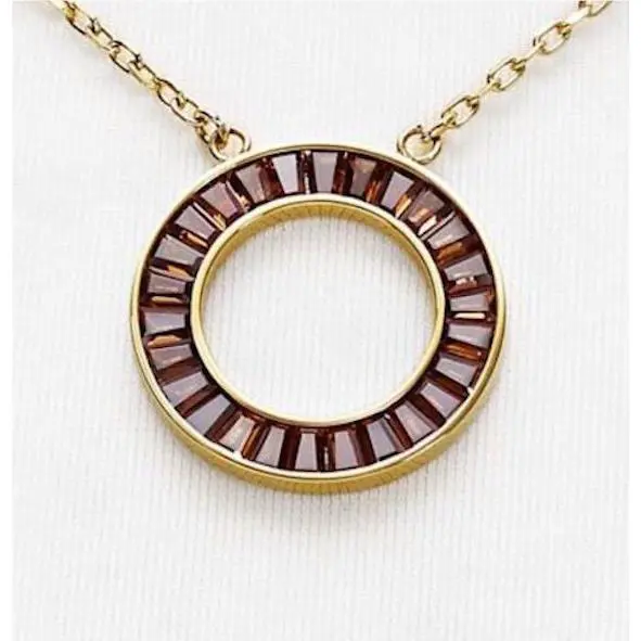 Michael Kors Necklace Brilliance Montana Baguette Circle